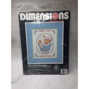 Vintage Dimensions Counted Cross Stitch Kit Bubble Your Troubles Away 3713